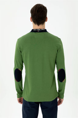 U. S. Polo Assn Мужская зеленая толстовка с воротником-поло - U.s. polo assn фото 12