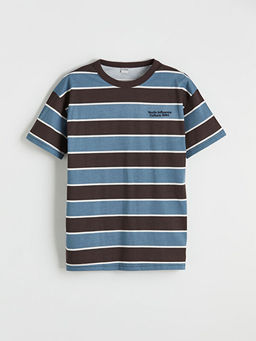 Bisiklet Yaka ?izgili Erkek ?ocuk Ti??rt