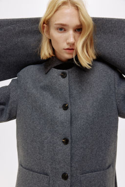 Abrigo con cuello tipo bufanda - H&m фото 3