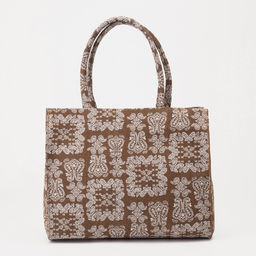 Сумка-тоут на молнии, длинная ремень, цвет коричневый