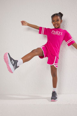 Trendyol Shoes Gri Bagc?kl? Pembe Hafif Taban Buyuk/Kucuk K?z Cocuk Kids Spor Ayakkab? TAKSS25SN00027