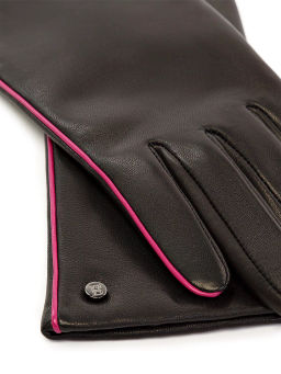 Перчатки женские ш+каш. IS01080 black/fuchsia - Eleganzza фото 6