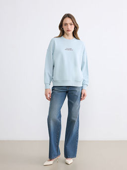 Свитшот женский Oversize с принтом