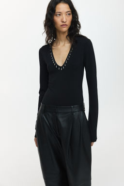 Body con ribete de cuentas - H&m фото 5