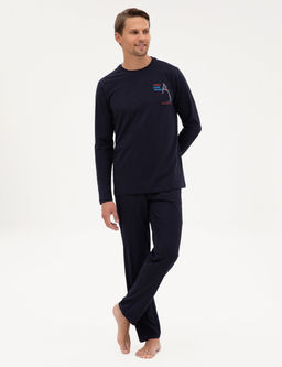 Lacivert Pijama Tak_m_