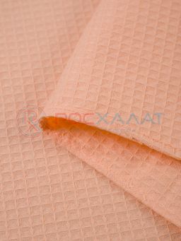Однотонное вафельное полотенце нежно-персиковое  ПВ-01 (17) 40х70