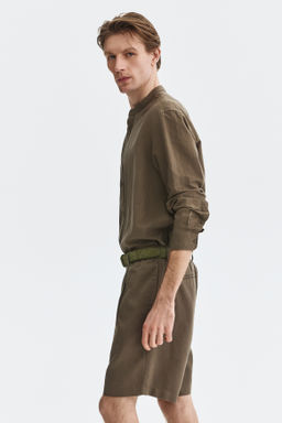 Pantal?n corto en mezcla de lino Relaxed Fit - H&m фото 6