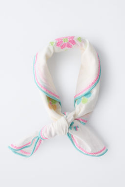 BANDANA FLORES PUNTO DE CRUZ / Multicolor - Zara фото 4
