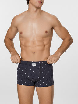 Цена за 2 штуки! Трусы боксеры мужские серые с узором - Mark formelle фото 2