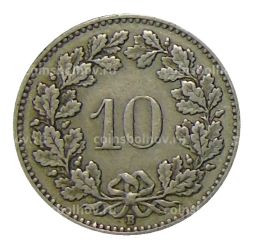 10 раппенов 1925 года Швейцария