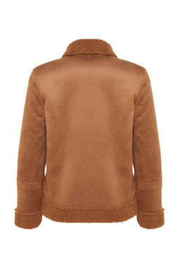 TRENDYOLMILLA Kahverengi Pelus Detayl? Mont TWOAW24MO00368 фото 8