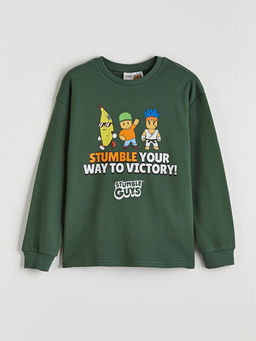 Bisiklet Yaka Stumble Guys Bask?l? Erkek ?ocuk Ti??rt