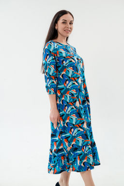 Платье женское из кулирки Софи осколки - Амадэль фото 4