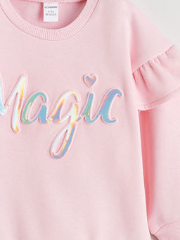 Bask?l? F?rf?rl? K?z ?ocuk Sweatshirt