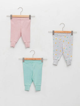 Beli Lastikli Pamuklu K?z Bebek Pijama Alt 3l?