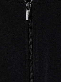 Kap??onlu K?z ?ocuk Fermuarl? Sweatshirt