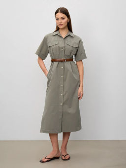 Платье рубашечного кроя, PL1524/swamp - Emka фото 5