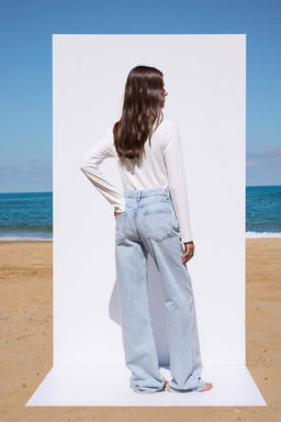 More Sustainable Mavi Rejeneratif Pamuk Beli Baglamal? Normal Bel Wide Leg Jeans TWOAW26JE00226 - Trendyolmilla фото 4