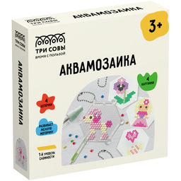 Набор для творчества "Аквамозаика. Принцесса" 4 картинки (AQB_54287, "ТРИ СОВЫ") в коробке