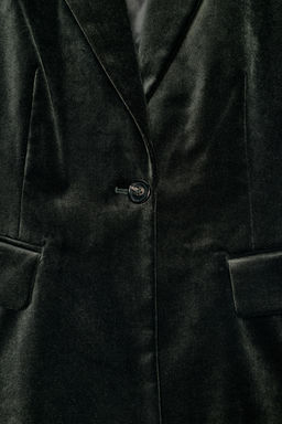 ZW COLLECTION VELVET FITTED BLAZER - Zara фото 10