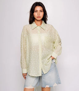 Рубашка #КТ66001, салатовый