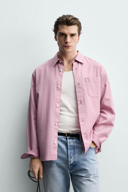 CAMISA REGULAR FIT LYOCELL - ALGOD?N / Rosa - Zara фото 2