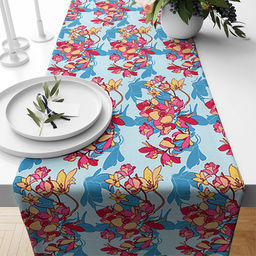 "Аромат магнолии" Скатерть-дорожка на стол рогожка 50х150см, 160г/м2, хлопок 100%, "Домашняя мода" (Россия)