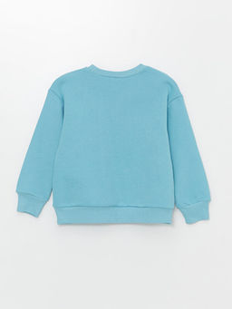 Bisiklet Yaka Bask?l? Uzun Kollu K?z ?ocuk Sweatshirt - Waikiki фото 2