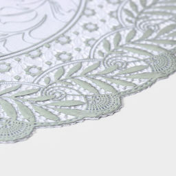 Набор салфеток ажурных для стола Доляна «Подсолнухи», 30×30 см, 4 шт, ПВХ, цвет серебряный