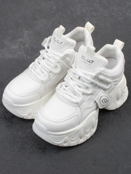 03-9D-1 WHITE Кроссовки женские (натуральная кожа, искусственная кожа)