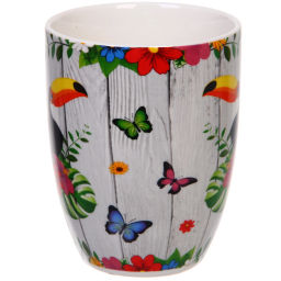 Цена за 2 шт. Кружка керамическая 350мл "Экзотические птицы"