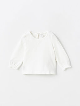 Bisiklet Yaka Uzun Kollu K?z Bebek Ti??rt ve Elbise 2li Tak?m - Waikiki фото 2