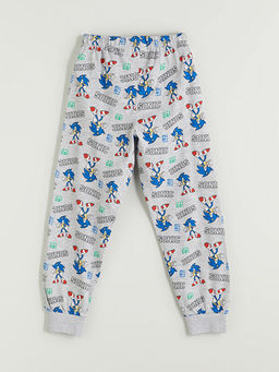 Beli Lastikli Sonic Bask?l? Erkek ?ocuk Pijama Alt