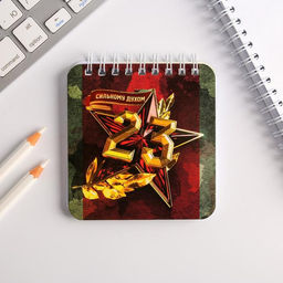 Подарочный набор, блокнот, 48 листов, мини ручка 23 февраля: Настоящему герою - Artfox фото 3