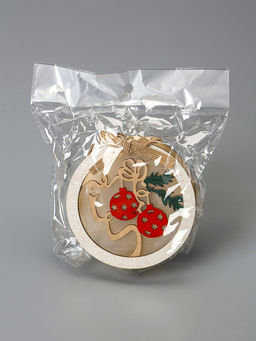 Ёлочная игрушка Шар с веткой, 10х10х2 см, от батареек, свечение тёплое белое - Luazon lighting фото 6