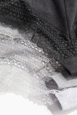 Pack de 3 bragas Hipster de encaje y algodon - H&m фото 8