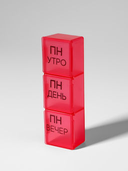 Таблетница - органайзер «Неделька», съёмные ячейки, утро/день/вечер, 19.2×8.5×2.1 см, 7 контейнеров по 3 секции, разноцветная