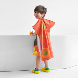 Полотенце-пончо детское махровое Чебурашка 60х120 см, 50% хл, 50% пэ - Крошка я фото 2