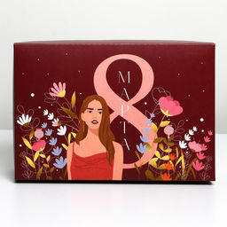 Коробка складная 8 марта, girl, 30 20 9 см - Дарите счастье фото 4