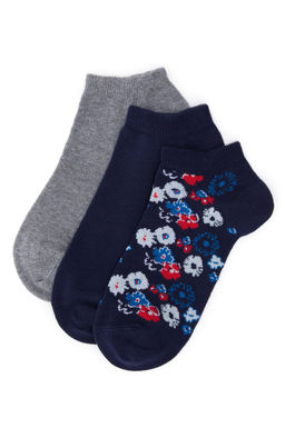 Женские темно-синие носки-ботинки из трех предметов Неожиданная скидка в корзине