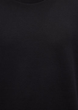 Bisiklet Yaka Siyah Basic Sweatshirt - Mavi фото 7