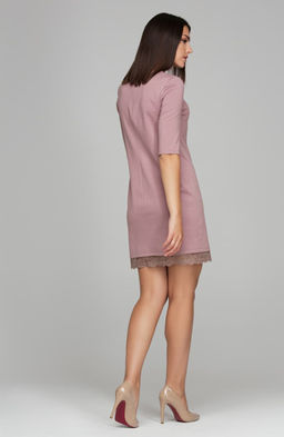 Платье мини светло-сиреневый - Donna saggia фото 3