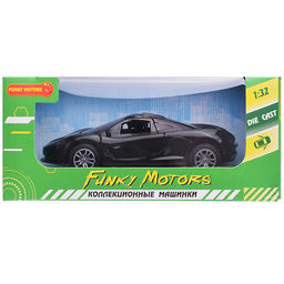 Чёрная инерционная машинка Спорт die-cast,1:32, открывающиеся двери