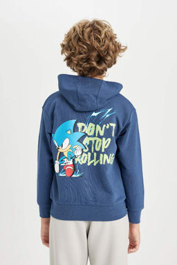 Толстовка с капюшоном Sonic the Hedgehog для мальчиков - Defacto фото 6