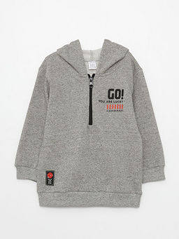 Bisiklet Yaka Uzun Kollu Bask?l? Erkek Bebek Sweatshirt ve E?ofman Alt 2li Tak?m - Waikiki фото 2