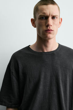 CAMISETA PUNTO ESTRUCTURA FLAM? / Azul / Gris - Zara фото 5