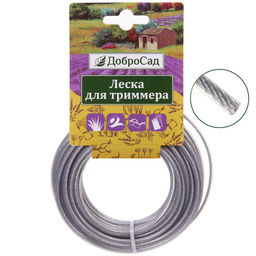 Цена за 5 шт. Леска для триммера 3,0мм*10м с металлическим сердечником круг ДоброСад
