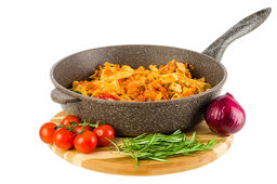 Сковорода глубокая 28 см ГАРМОНИЯ ВКУСА Коричневый опал без крышки, н/р, 50*29*12 см - Elan gallery фото 3