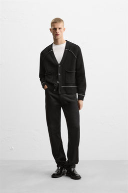 CONTRAST TRIM CARDIGAN - Zara фото 3