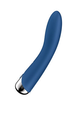 Вибратор для точки G с ротацией Satisfyer Spinning Vibe 1, силикон, синий, 17,8 см